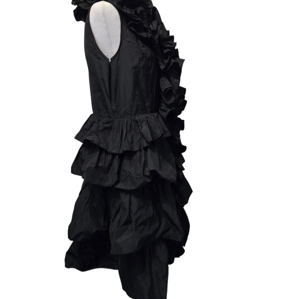 Samuel Dong Black Ruffled Dress - Picture 5 of 11